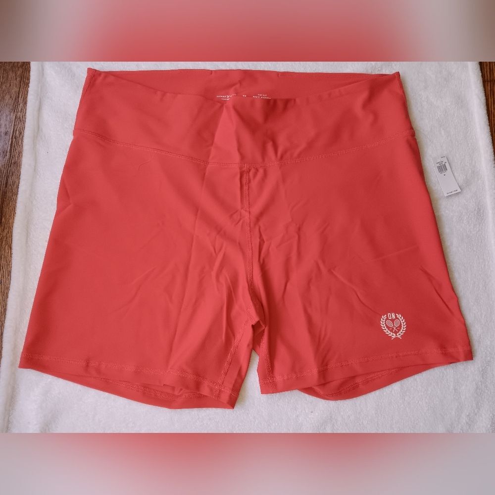 Old Navy High Waisted Power Soft Biker Shorts 6" Cherry Tomato Red 3XL NWT